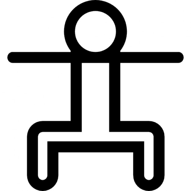 Human figure in a squatting position Icons | Free Download