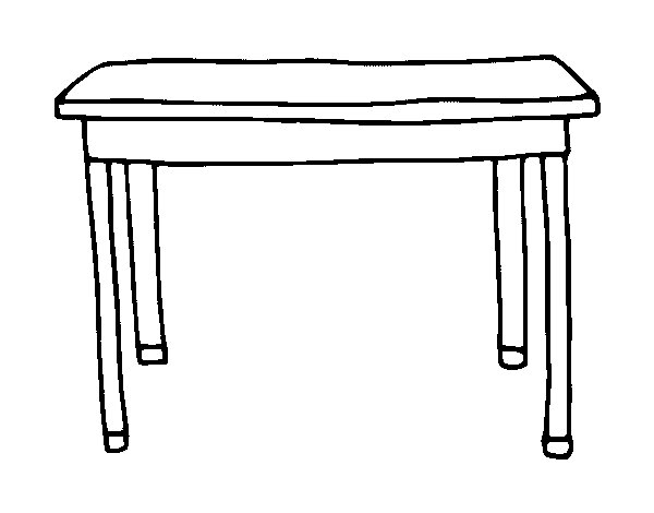 Rectangular table coloring page - Coloringcrew.com