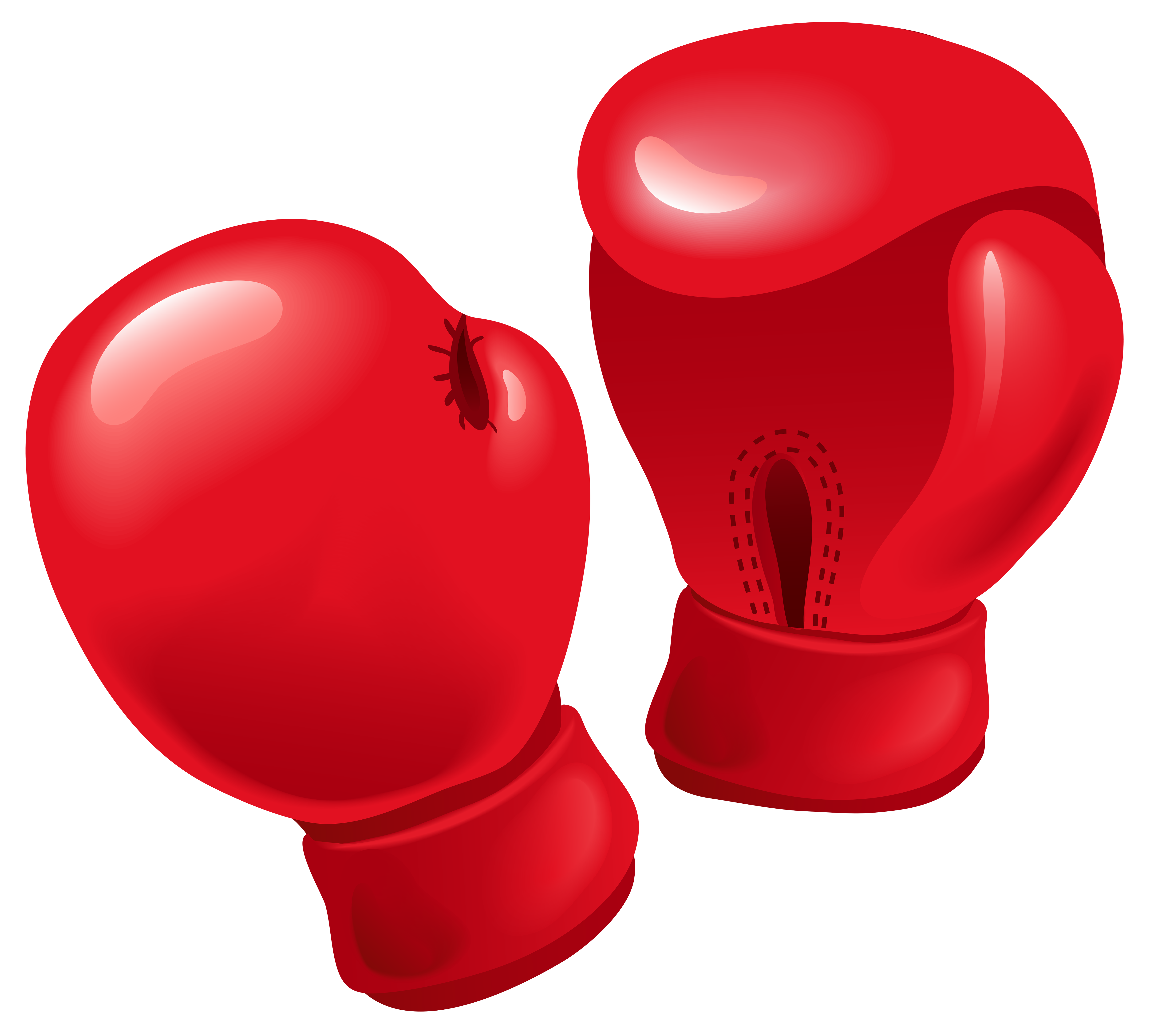 Red Boxing Gloves PNG Vector Clipart