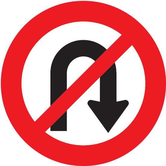 Direction and Placement - No U-Turn - RTL.co.nz - Roadsigns and ...