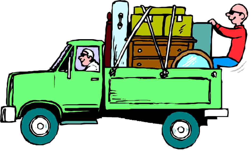 Moving truck clipart image orange moving van or truck moving ...