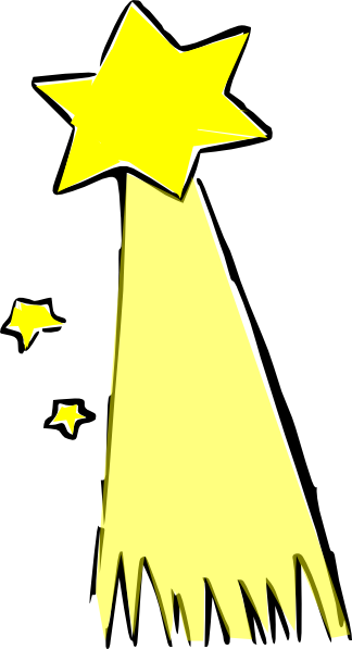 Shooting star clipart smiling