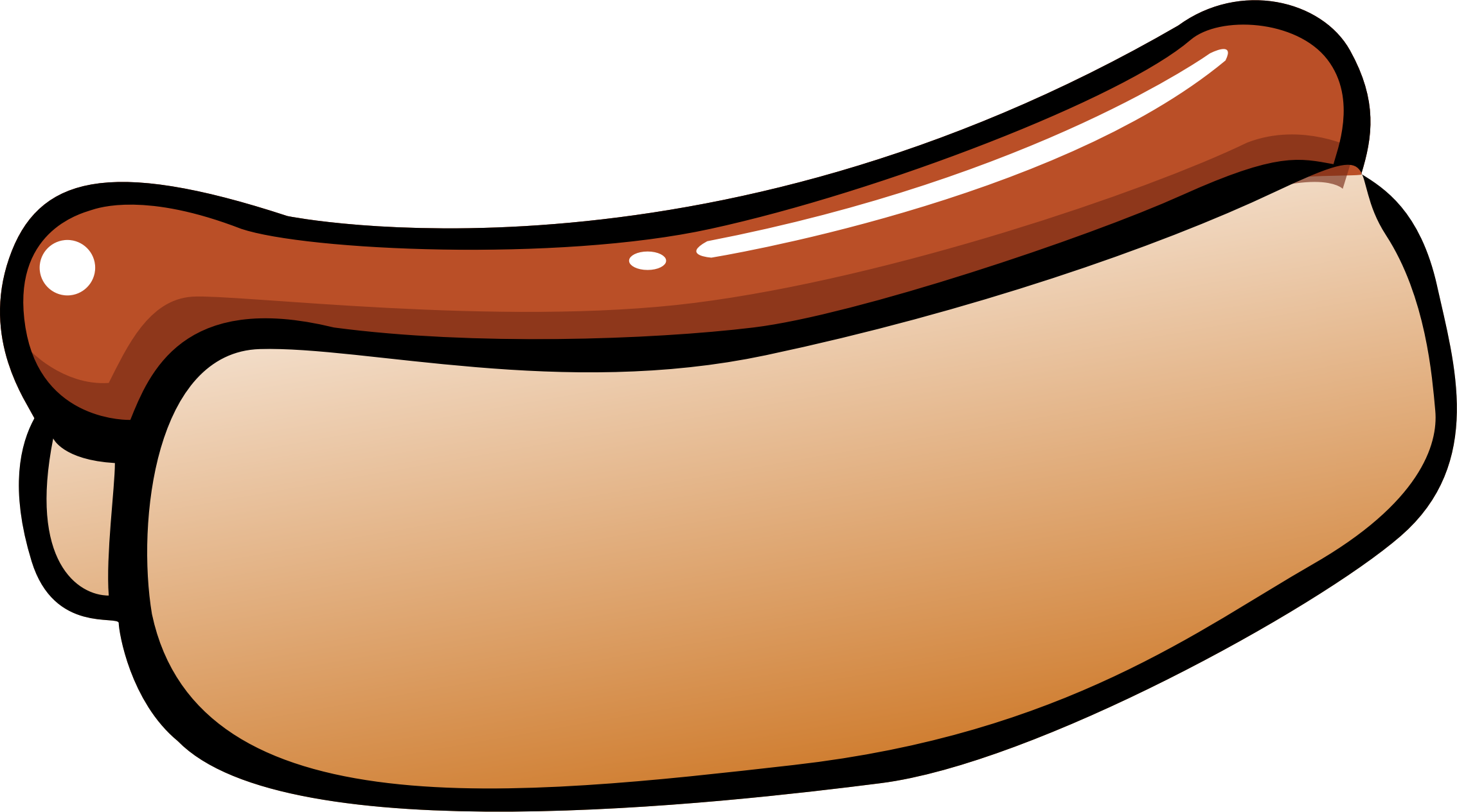 Plain hot dog clipart