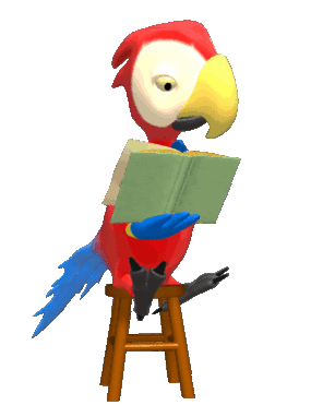 3d Cartoon Gif Parrot Reading GIFS Animated Pinterest Clipart ... - ClipArt  Best - ClipArt Best