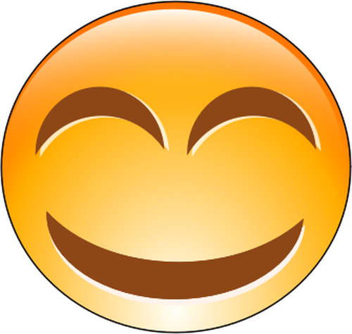 Vector clip art of orange cheeky smiley | Public domain vectors