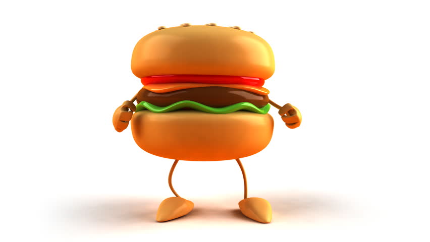 Cheeseburger-Transparent/Alpha Cartoon: Animated Cheeseburger ...