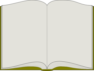Open blank book clipart