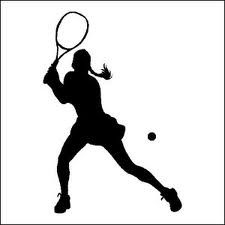 Tennis Player Clipart Black And White