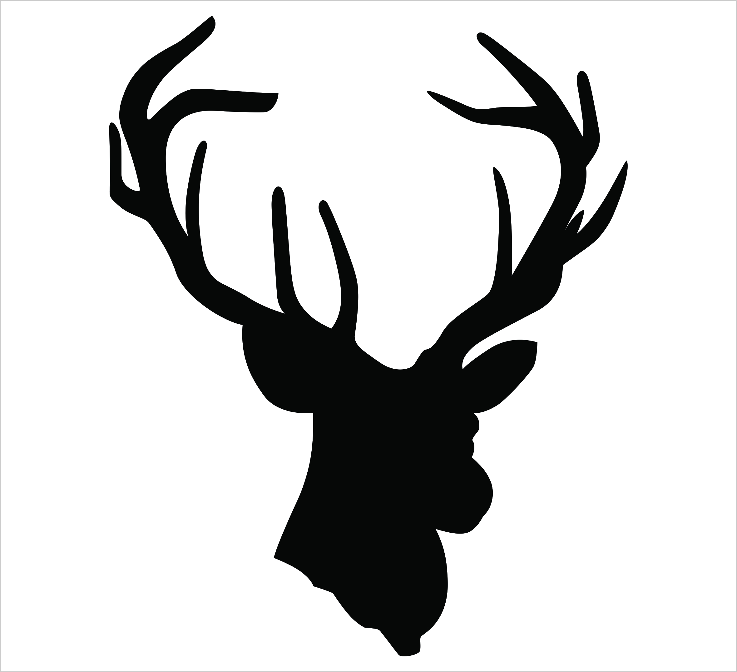 Buck Deer Head Clipart