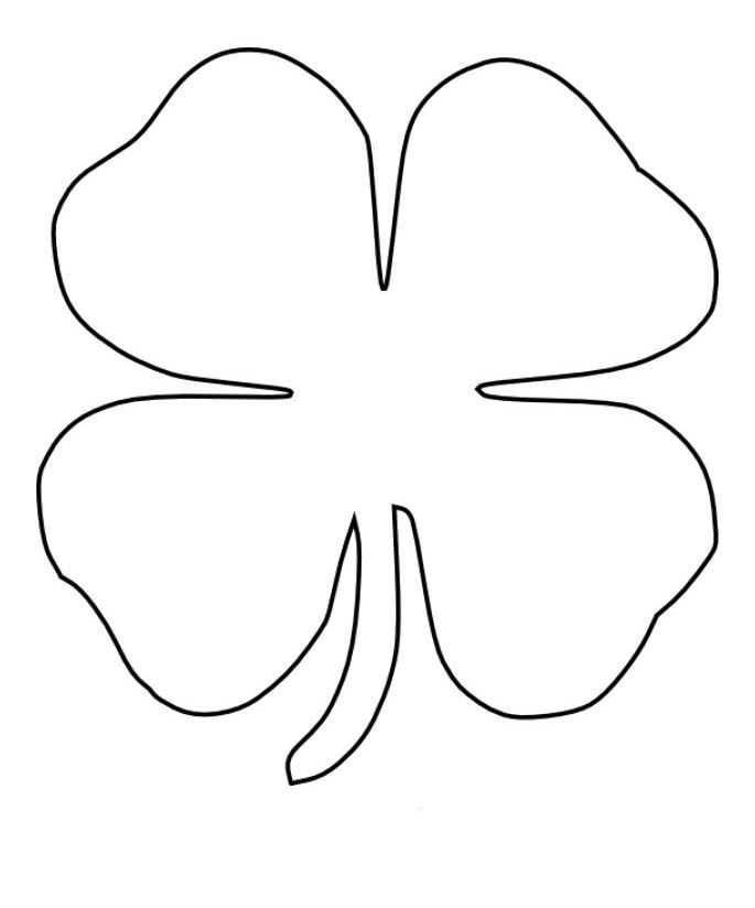 4 leaf clover coloring page | www.bloomscenter.com