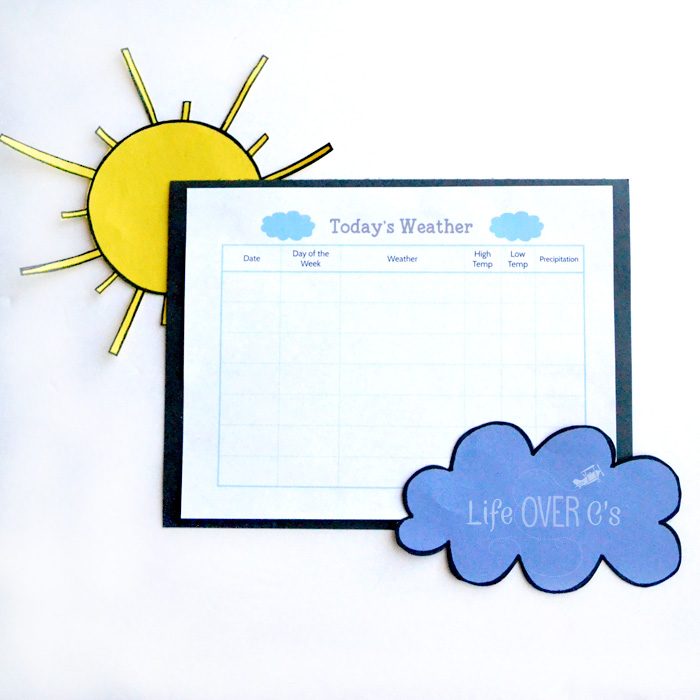 Free Printable Weather Chart - Life Over Cs