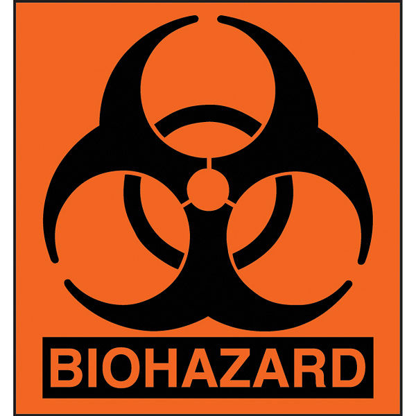 Biohazard Labels, 1" x 1", Pack of 100 - The Safariland Group