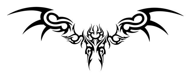 Latest Bat Tribal Tattoo Stencil - ClipArt Best - ClipArt Best