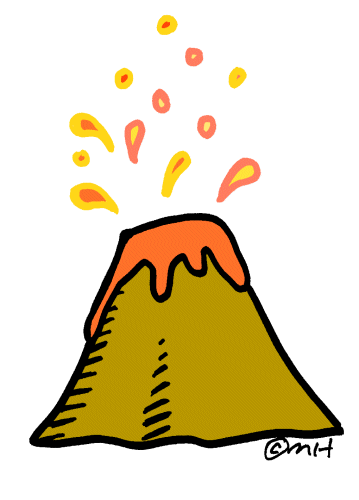 free animated volcano clipart - photo #7