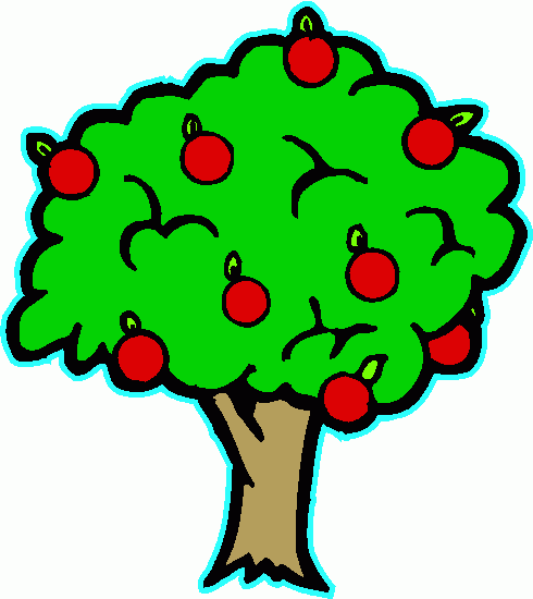 Apples in a tree clipart