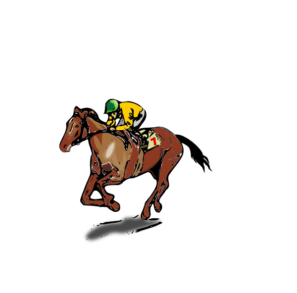 Christmas horse racing clip art image #30687