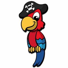 pirate parrot clipart clip cartoon pirates bird parrots cute drawing cartoons draw getdrawings cliparts