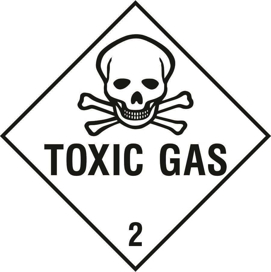 Toxic Gas 2 sign - SK Signs & Labels Dangerous Chemical Signs