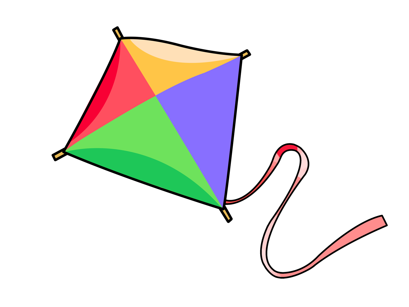 Animated kite clipart