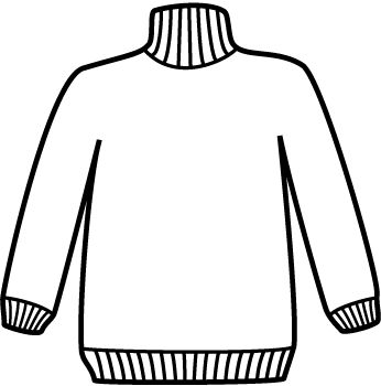 Clip Art Black And White Sweater Clipart