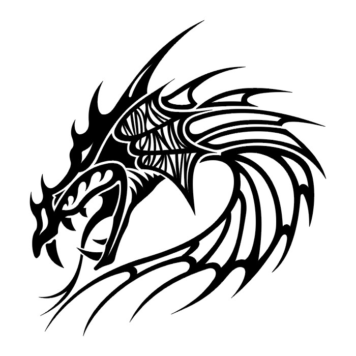 Dragon Tribal Tattoo Designs - ClipArt Best