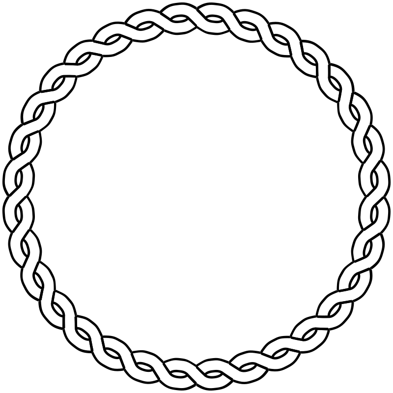 Clipart - rope border circle