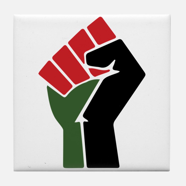 Black Power Fist Coasters | Cork, Puzzle & Tile Coasters - CafePress