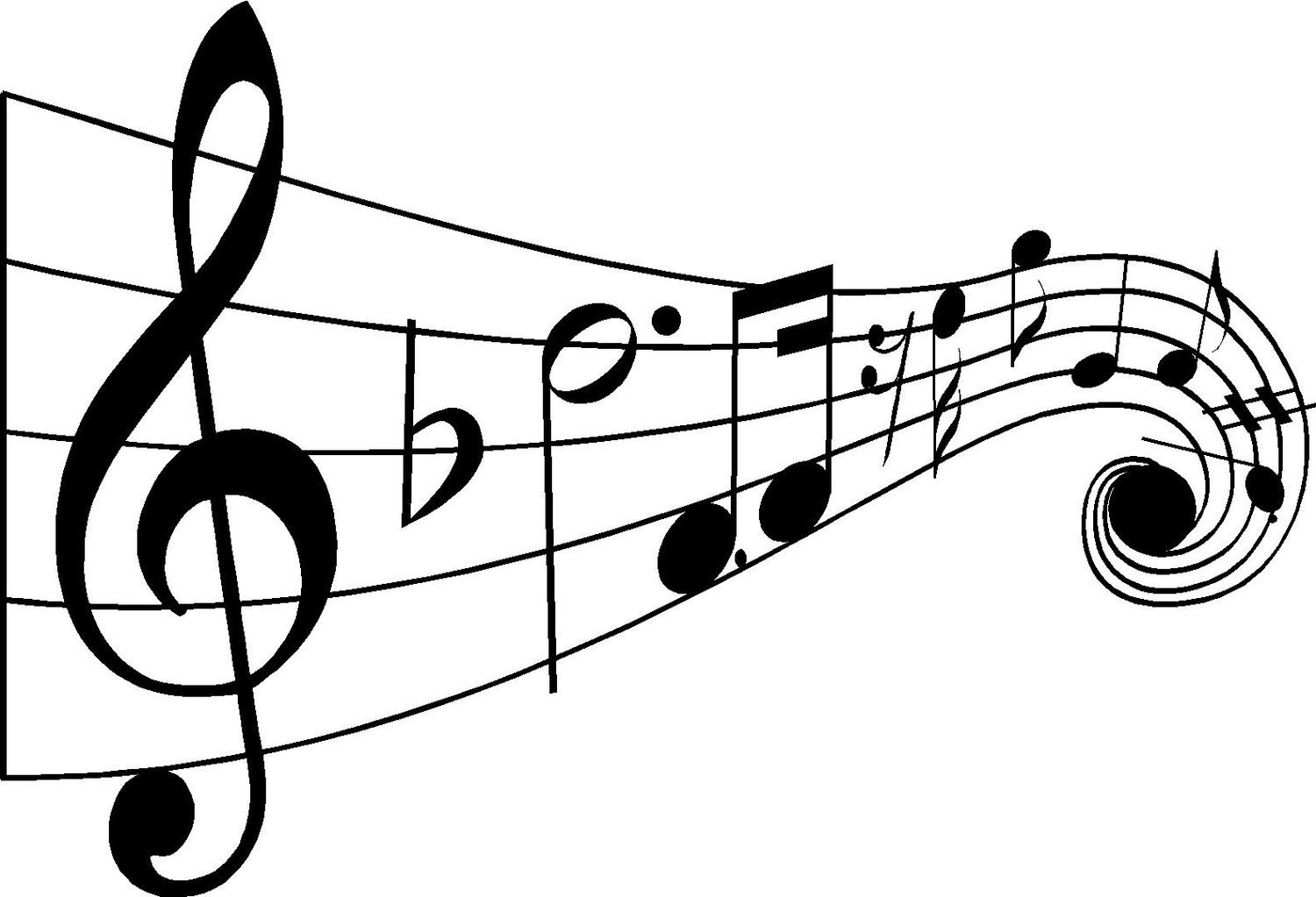 Black And White Music Notes - Clipartion.com