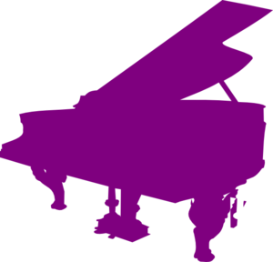 Purple Piano Silhouette clip art - vector clip art online, royalty ...