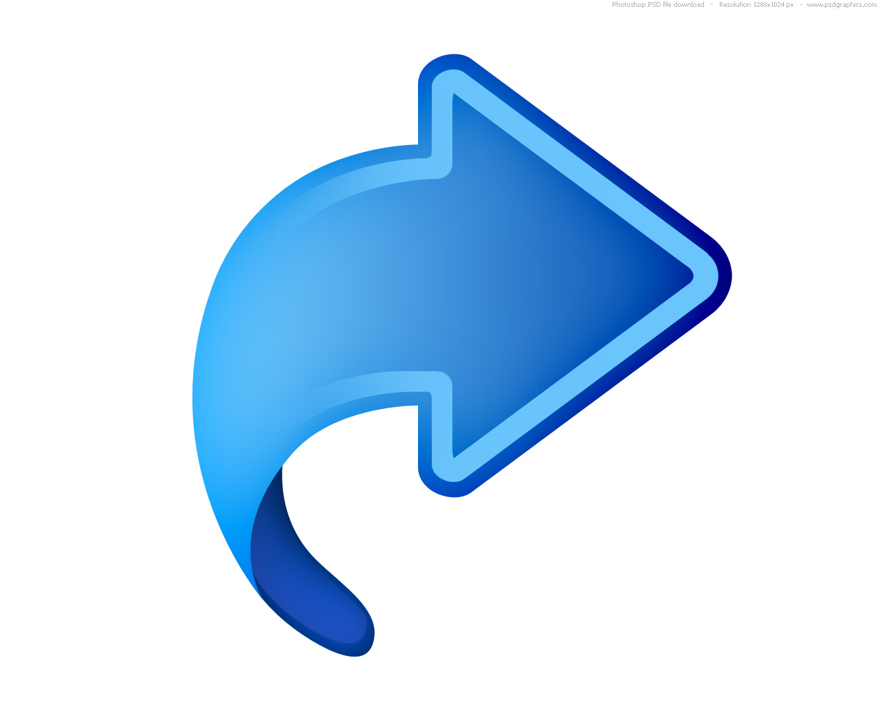 Up, down, left and right arrows, blue web icons | PSDGraphics