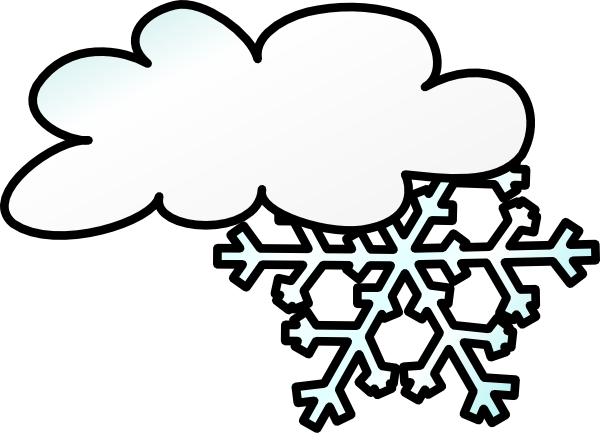 Winter Cloud Snow Flake clip art - vector clip art online, royalty ...