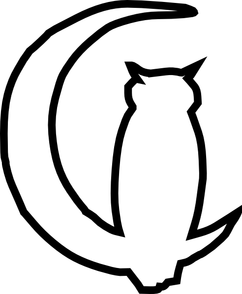 Owl Moon Clip Art Vector Online Royalty Free