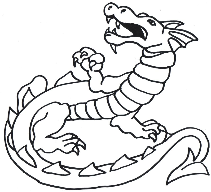 Line Drawing Dragon - ClipArt Best