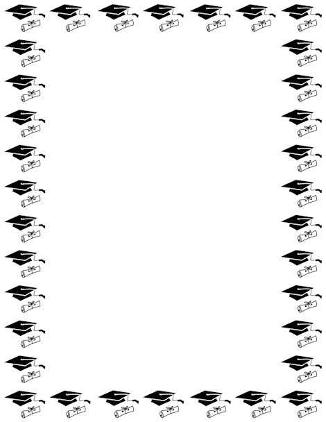 free graduation clipart black and white - photo #25