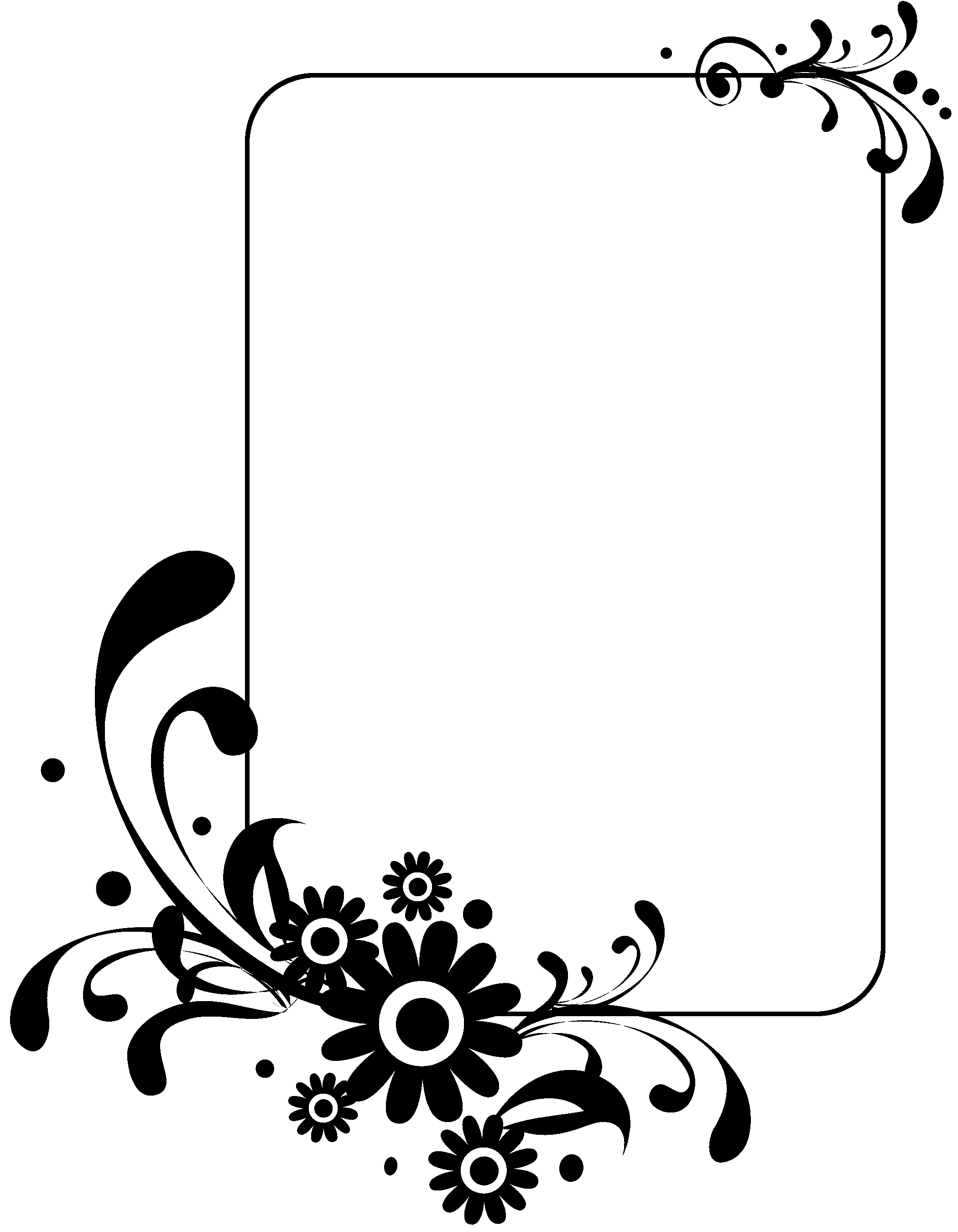 Simple Floral Frame | Cartoon frame design