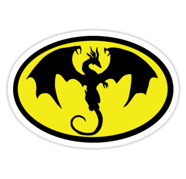 Batman Dragon" Stickers by Brantoe | Redbubble