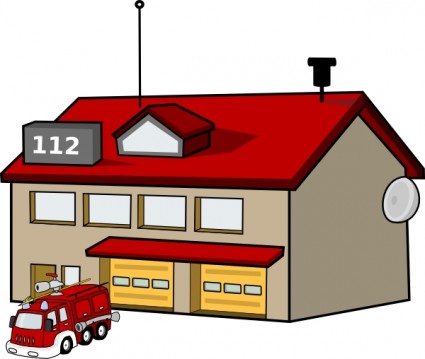 Fire Station clip art Free vector in Open office drawing svg ...