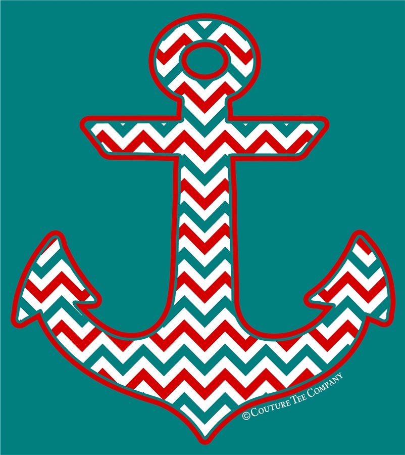 Chevron Anchor w/ Faux Pocket on Jade