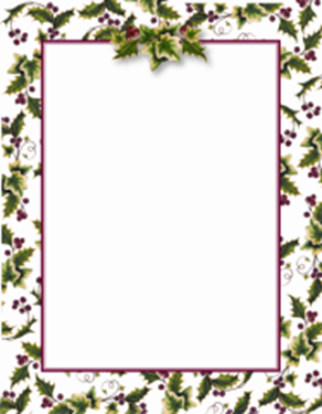Awsome Backgrounds & Wallpapers » Christmas Holly Borders