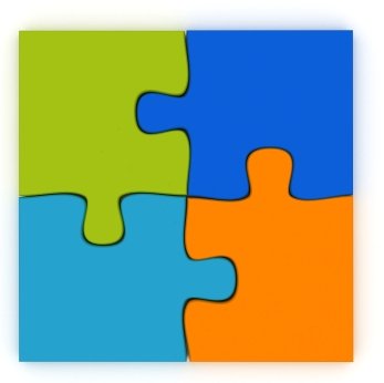 4 Piece Jigsaw Puzzle Template - ClipArt Best