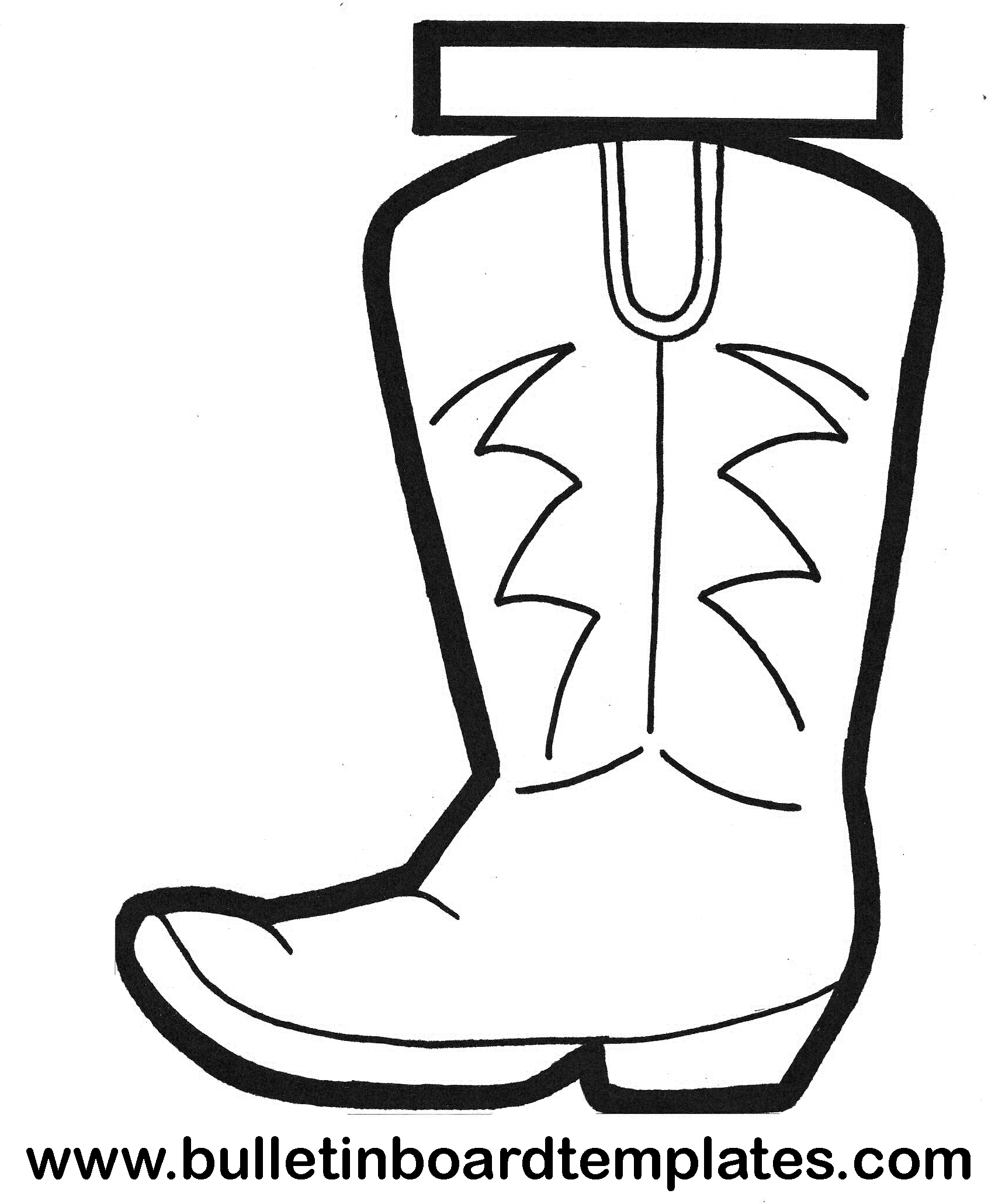 Printable Cowboy Boot - ClipArt Best