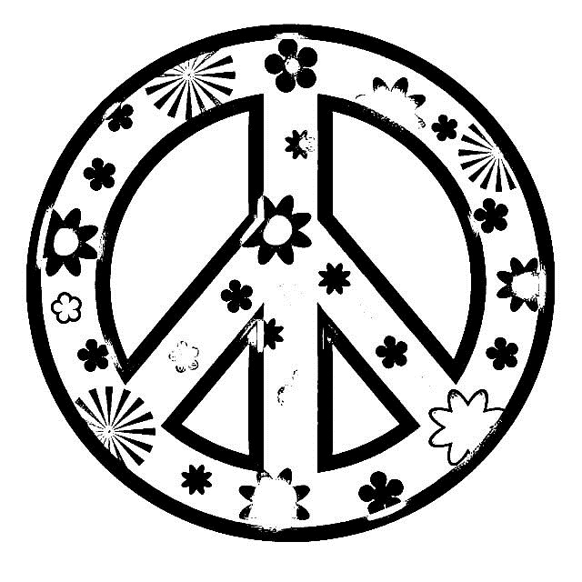 Peace Sign Coloring Pages Played 83