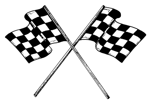 Crossed Checkered Flags Clip Art