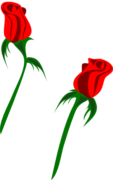 Red Rose Buds clip art - vector clip art online, royalty free ...