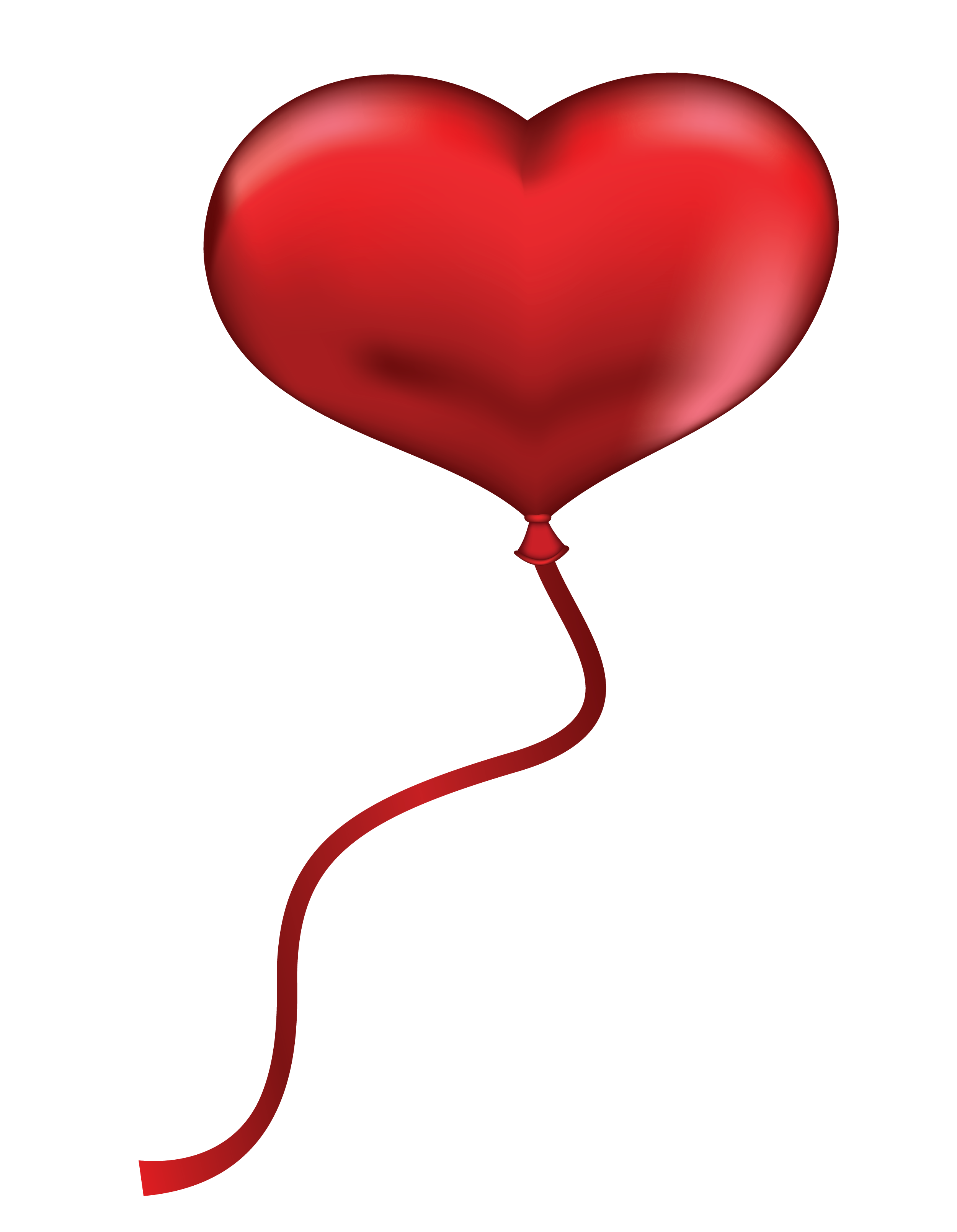 Red Heart Balloon PNG Clipart Picture