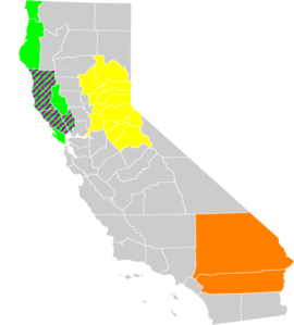 California Economic Region County Map clip art - vector clip art ...