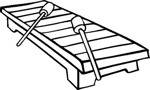 xylophone clipart black and white - photo #11