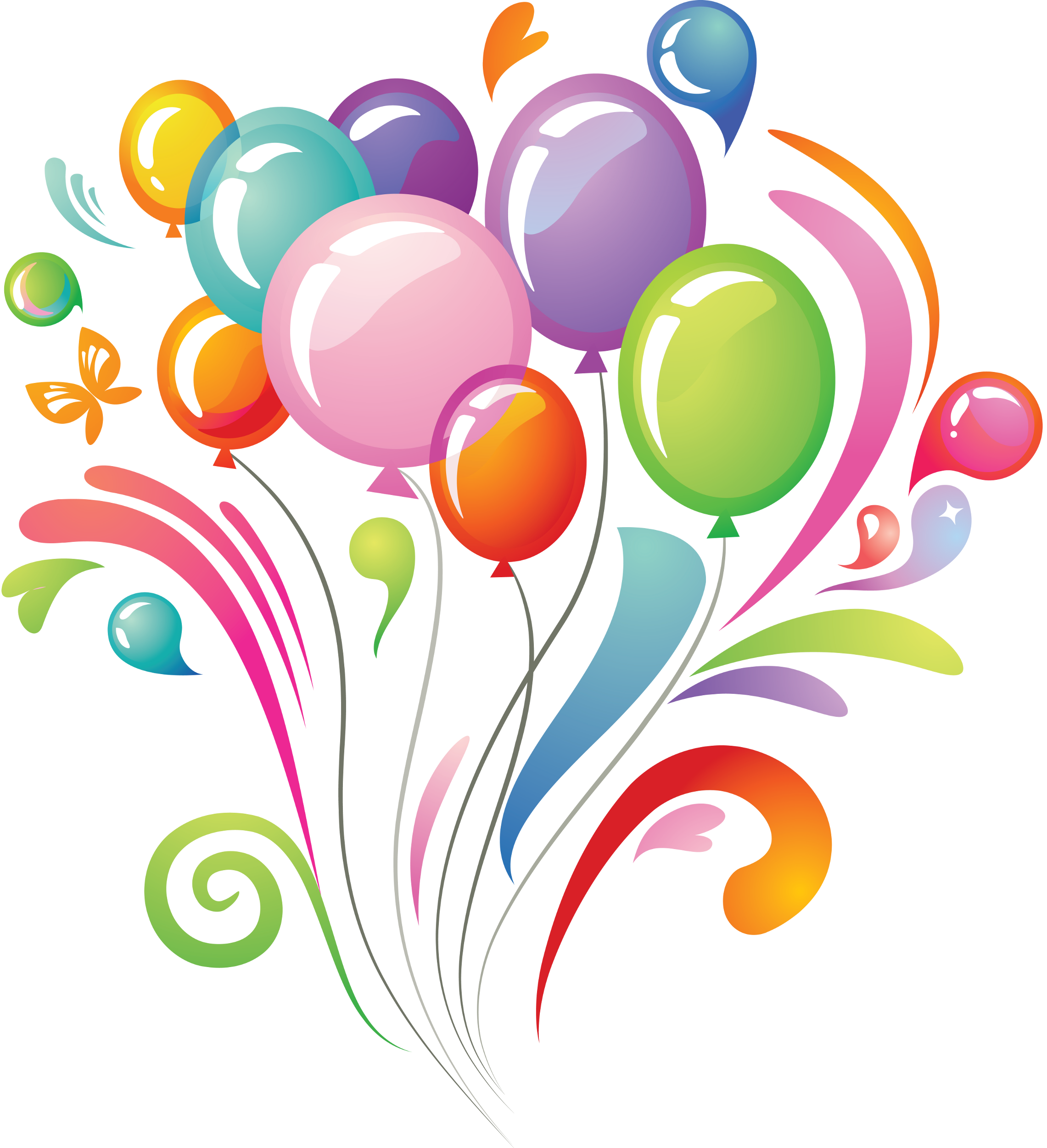 Render Ballon Multicolore Ballons Multicolores Courbe Courbes ...