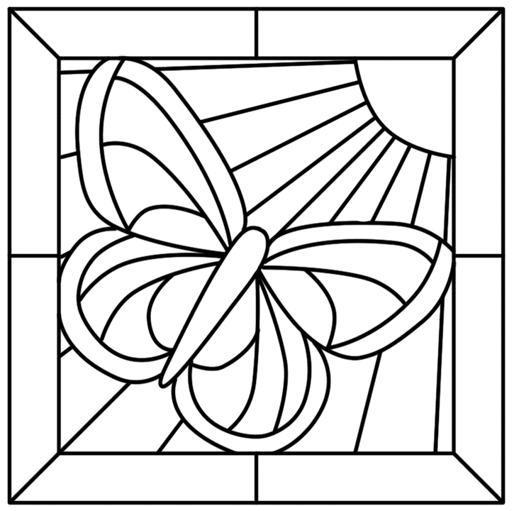 Beauty And The Beast Stained Glass Window Coloring Page - AZ ...