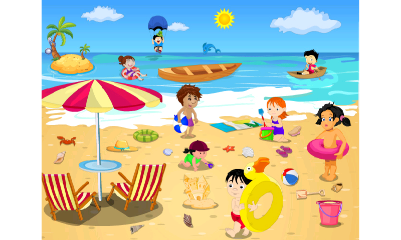 free clip art of beach scenes - photo #39